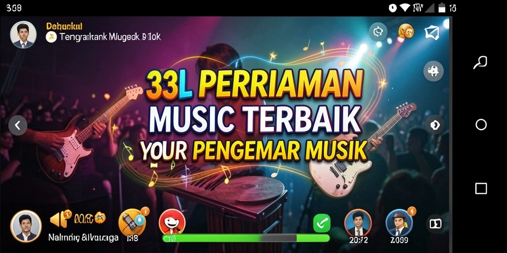 Tampilan gameplay dari 33L yang menarik dengan lagu-lagu seru.