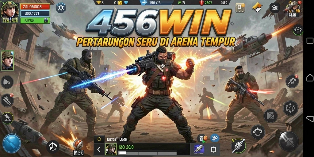 Tampilan gameplay pertarungan seru di 456WIN.