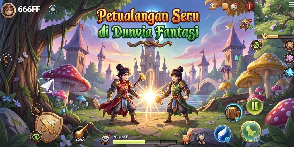 Tangkapan layar gameplay 666FF menunjukkan petualangan seru dalam eksplorasi.