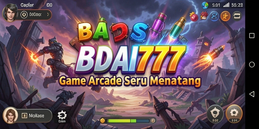 Tampilan gameplay BADAI777 yang penuh aksi dan tantangan seru.