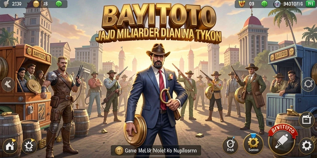 Tangkapan layar utama menunjukkan gameplay Tycoon yang seru dan penuh strategi.