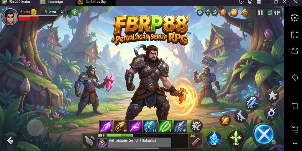 Tampilan utama gameplay seru FBRP88 dengan aksi RPG yang menarik.