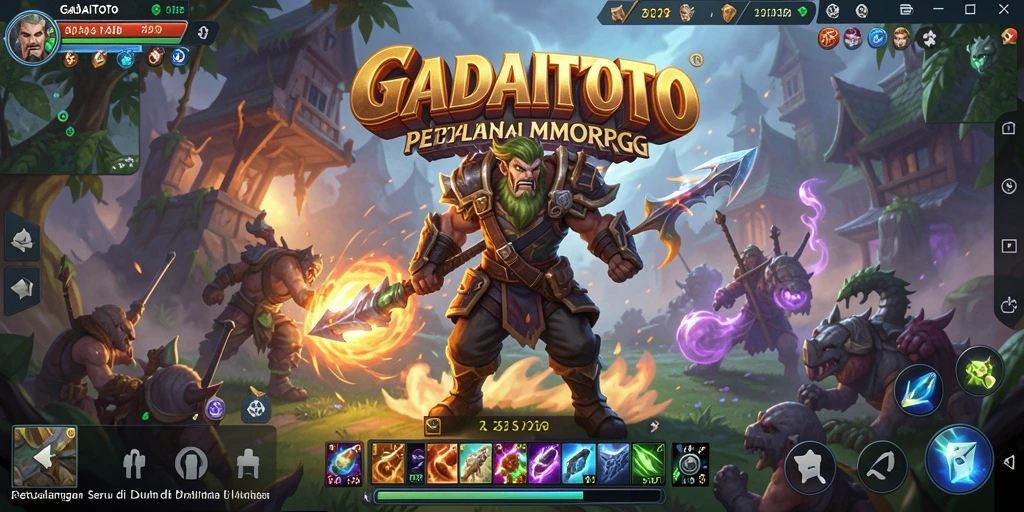 Tangkapan layar utama gameplay GADAITOTO yang menunjukkan dunia MMORPG yang menakjubkan.