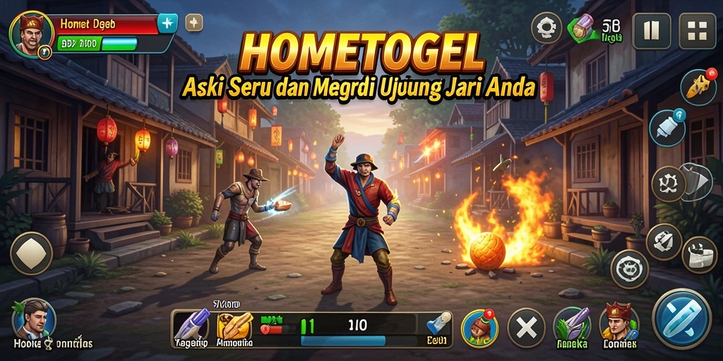Tampilan seru dari gameplay HOMETOGEL yang penuh aksi.