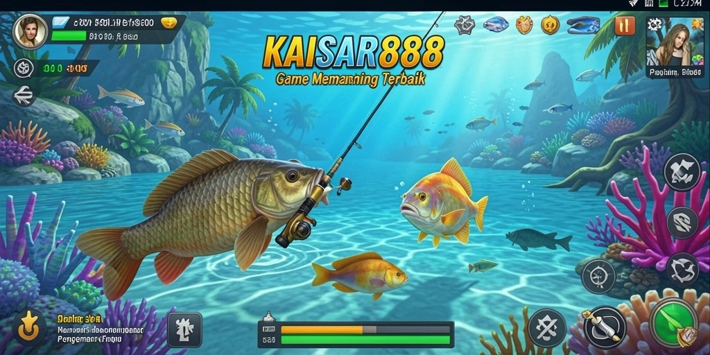 Tampilan gameplay memancing yang mendebarkan di KAISAR888.