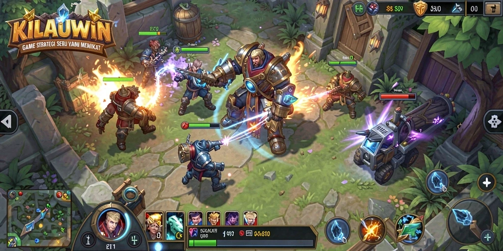 Screenshot gameplay KILAUWIN yang menunjukkan aksi strategi seru.