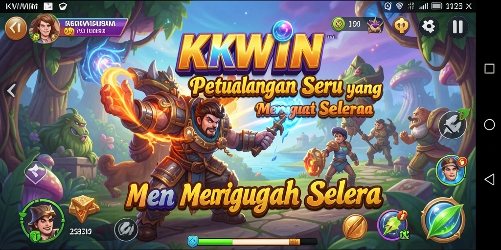 Gambaran gameplay KKWIN dengan aksi petualangan yang menegangkan.