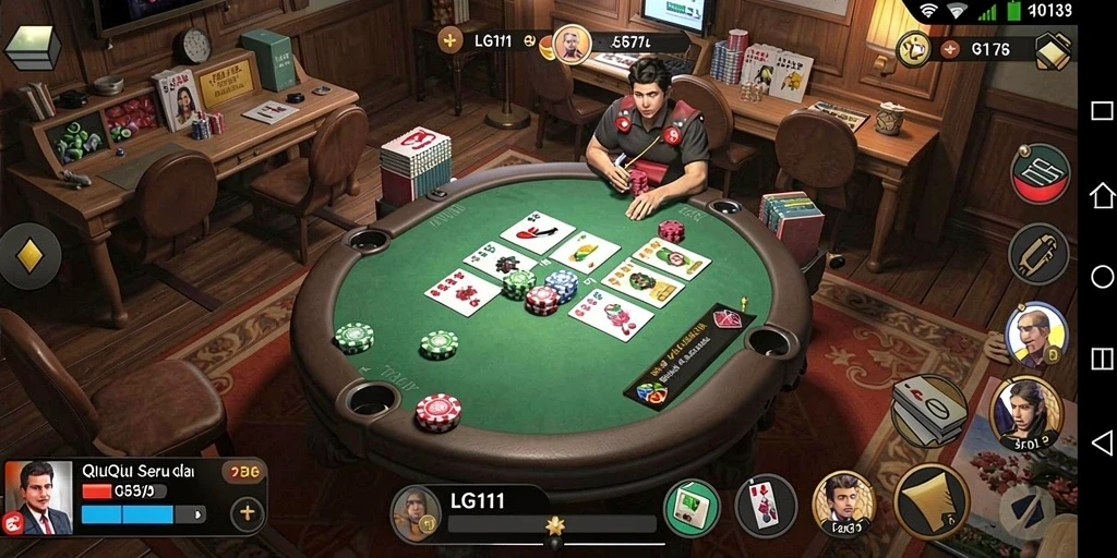 Tangkapan layar dari gameplay QiuQiu yang mendebarkan di LG111.