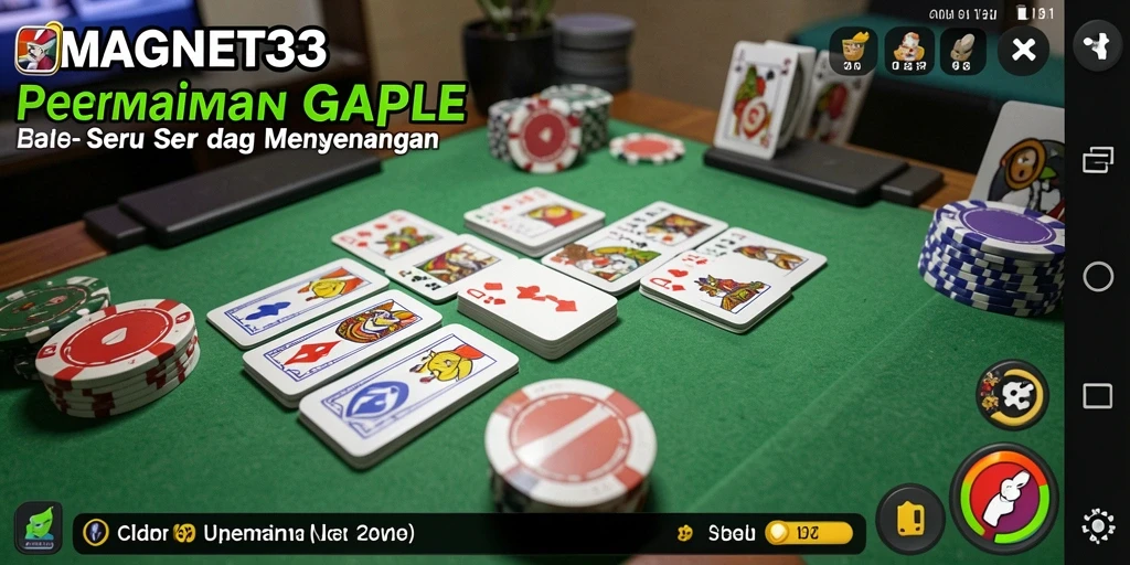 Screenshot utama MAGNET33 menampilkan gameplay Gaple yang menarik.