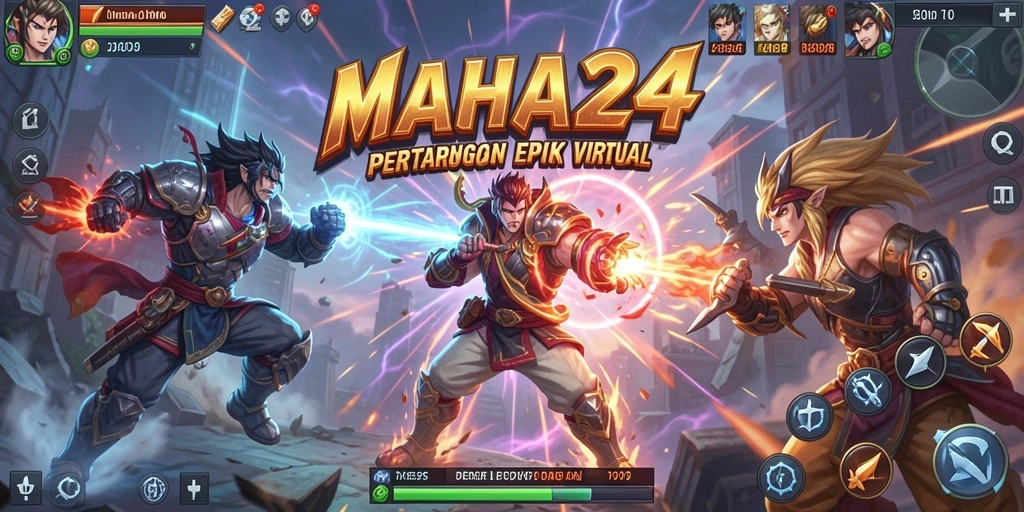 Screenshot gameplay MAHA24 yang menunjukkan aksi pertarungan yang mendebarkan.