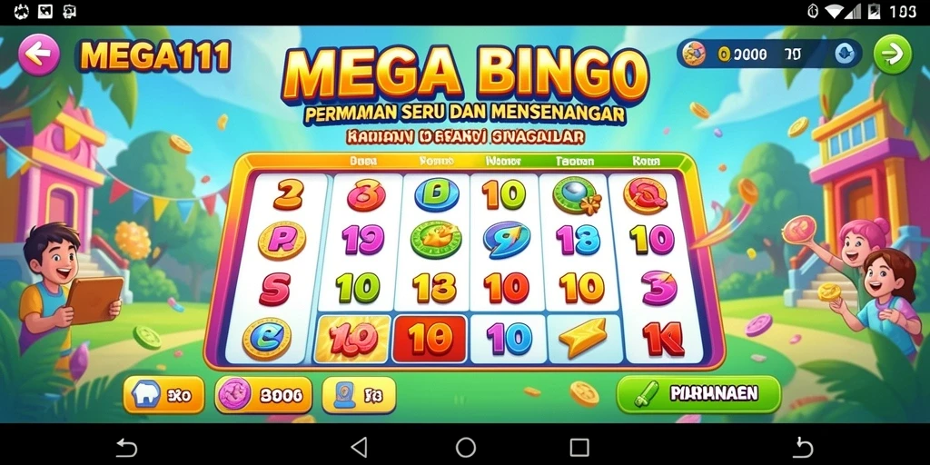 Tampilan menarik dari gameplay Bingo di MEGA111.