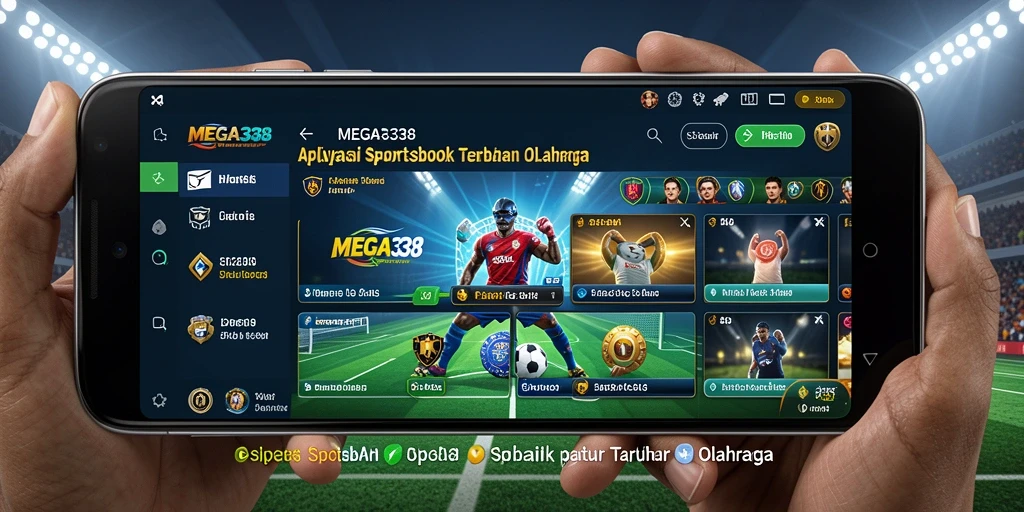 Screenshot utama MEGA338 menampilkan antarmuka taruhan olahraga yang menarik.