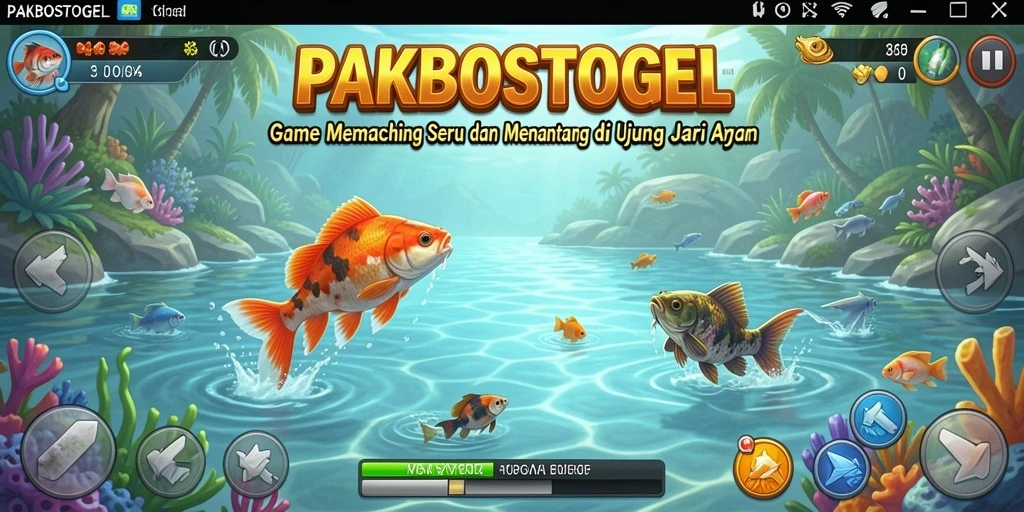 Gameplay memancing yang seru di PAKBOSTOGEL