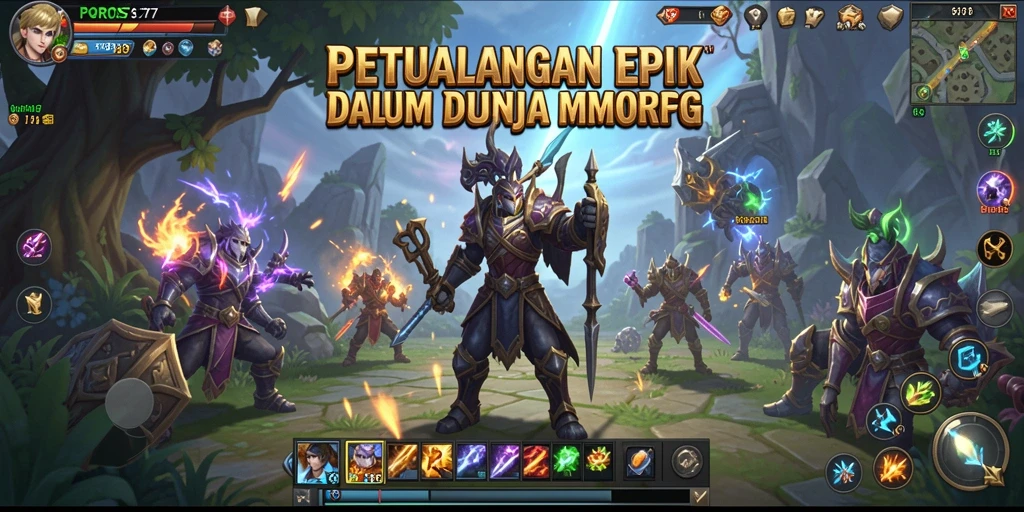 Screenshot gameplay <strong>POROS77</strong> yang menampilkan aksi pertempuran yang intens.