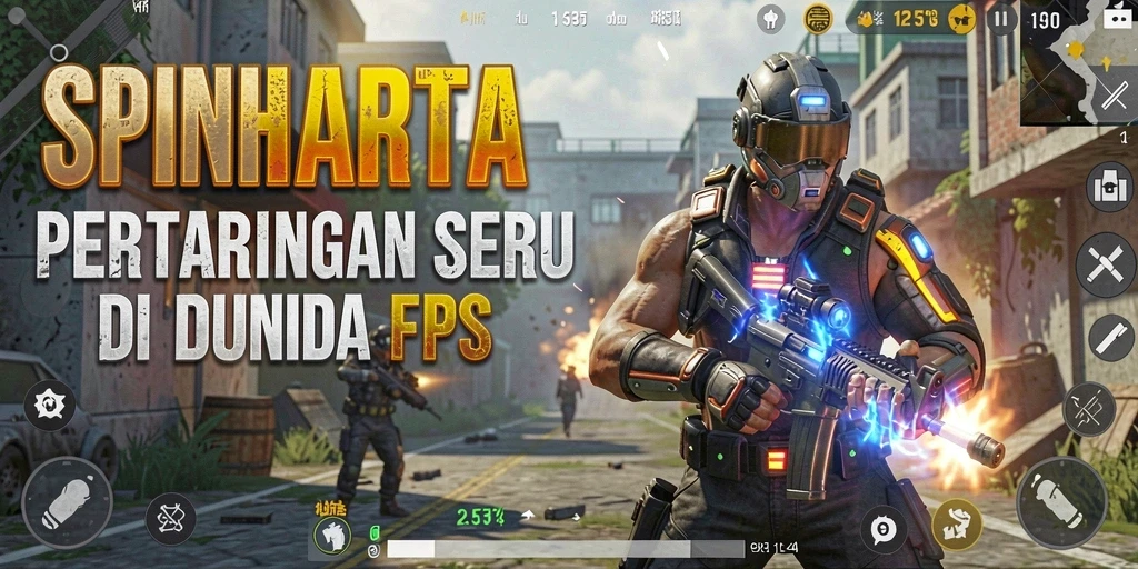Tampilan gameplay SPINHARTA yang mendebarkan dan intens.