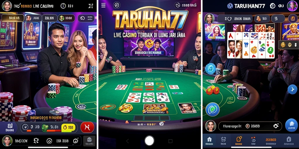 Tampilan gameplay menarik dari aplikasi Live Casino TARUHAN77.
