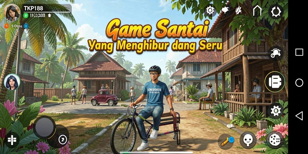 Screenshot gameplay <strong>TKP188</strong> menampilkan karakter ceria yang bermain dengan penuh warna.