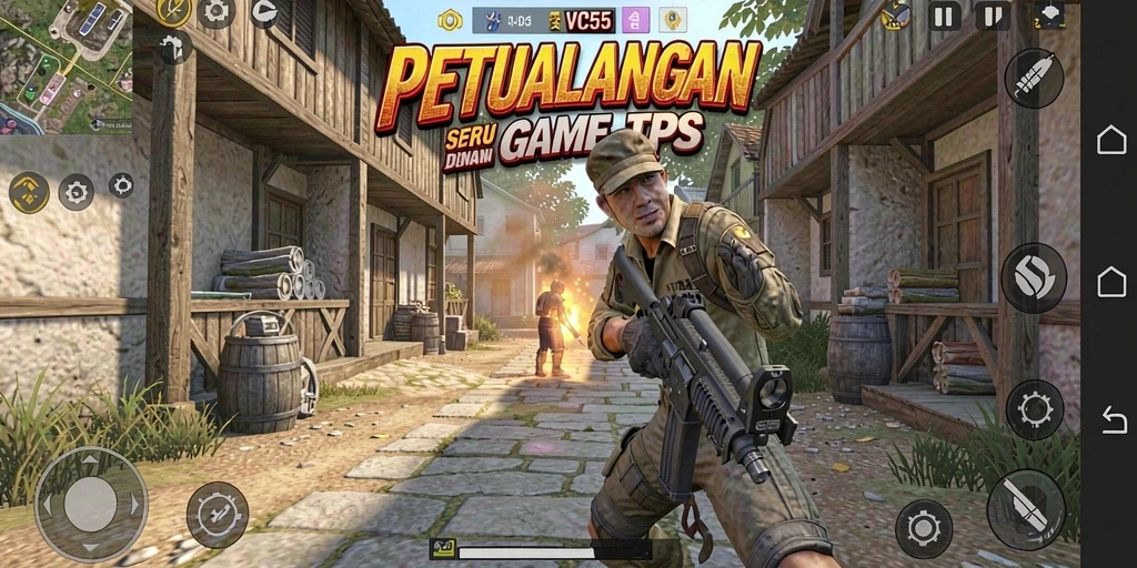 Tampilan gameplay TPS yang mendebarkan dari VC55.