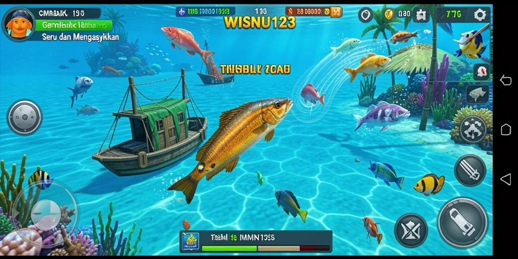 Gameplay seru dalam WISNU123 dengan grafis memukau.